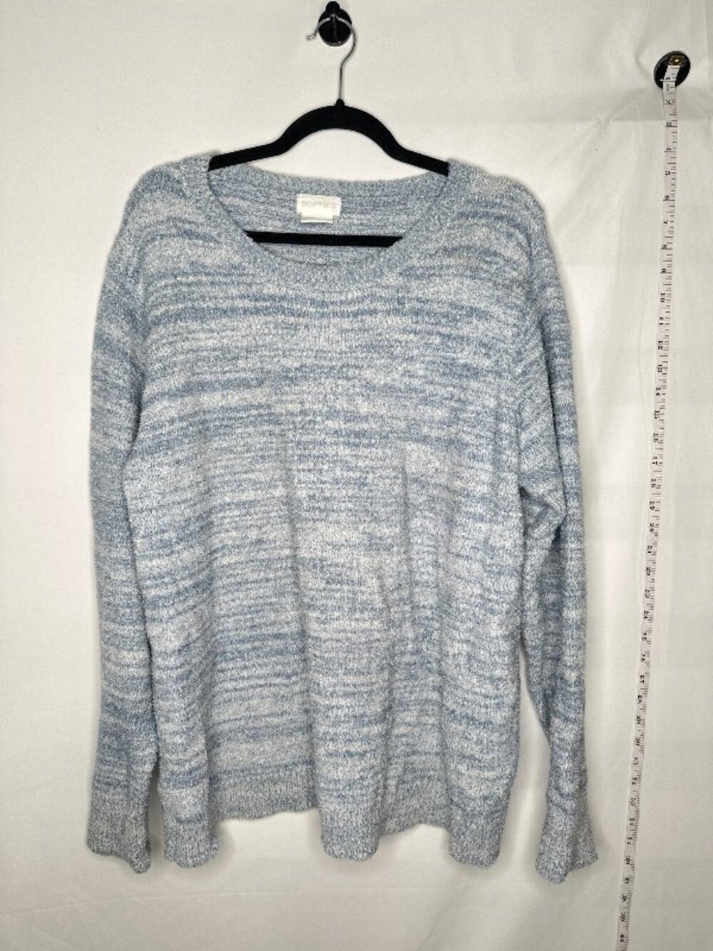 Softies Melange Knit Crewneck Sweater XL Loungewear Cozy Athleisure Winter